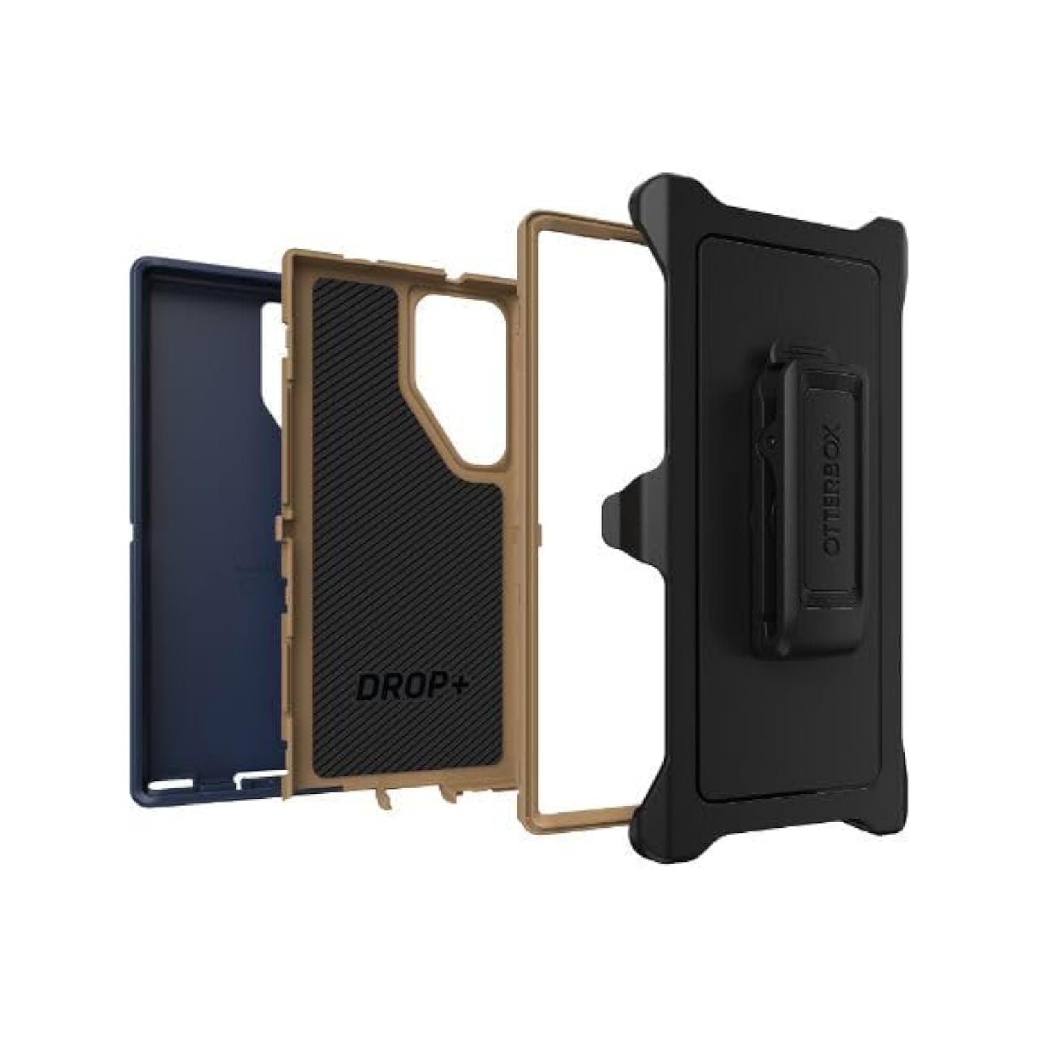 OtterBox Galaxy S23 Ultra Defender Series Case - Blue Suede Shoes (Blue), Rugged & Durable, with Port Protection, Includes Holster Clip Kickstand