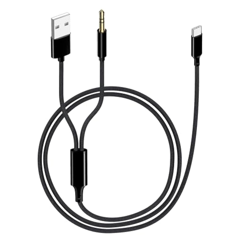Usb C To Aux Cord, Usb C To 3.5Mm Audio Aux Jack And Usb Charging Cable, Headphone Stereo Cord, Compatible With Iphone 15 16 Pro Max Plus, Ipad Pro, Galaxy S23 S22 S21 S20 Ultra, Pixel, 4Ft