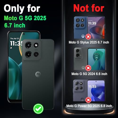 for Moto G 5G 2025 Case,Glow in The Dark Three Layer Heavy Duty Shockproof Full Body Protection Hard Plastic Bumper+Soft Silicone Protective Case for