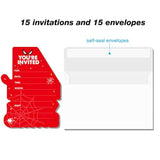 Superhero 4Th Birthday Party Invitations With Envelopes 4 Year Old Birthday Four Shaped Invites Card Boy Party Favors Decorations Supply, 20 Count