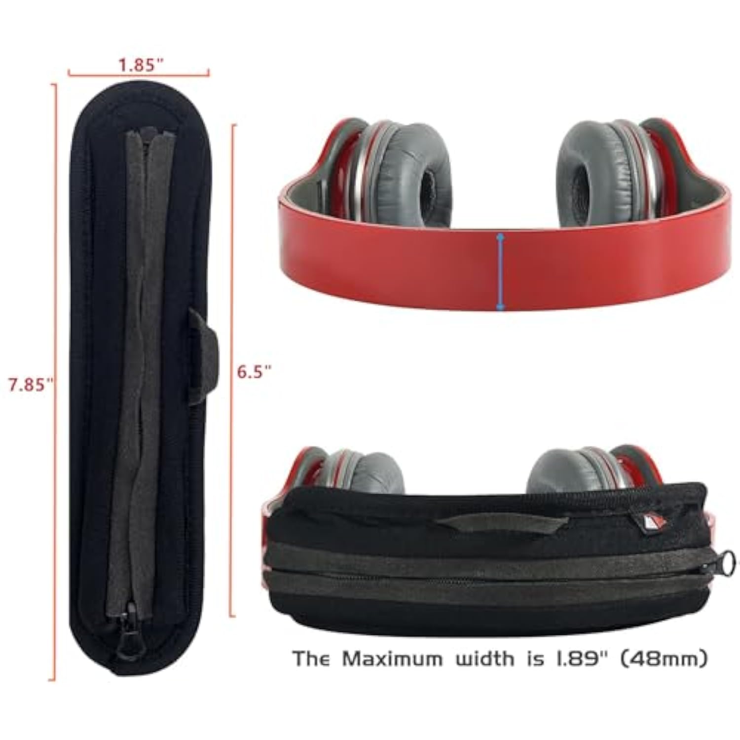 Soft Headband Cushion Pad Cover Protector Compatible With Ath M50X, Qc 35I/35Ii, Qc25, Solo 2/Solo 3, Studio 2/3 Headphones And Most Models Of Headphones