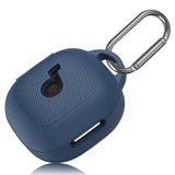 For Anker Soundcore P40I Case Cover, Soft Silicone Case For Soundcore P40I, Shockproof Protective Skin Cover For Anker P40I With Carabiner, Front Led&Logo Visible (Blue)