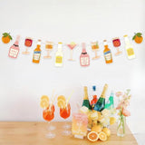 Pre-Strung Bachelorette Banner Aperol Spritz Theme Last Spritz Bach Party Decorations Wedding Bridal Shower Decor