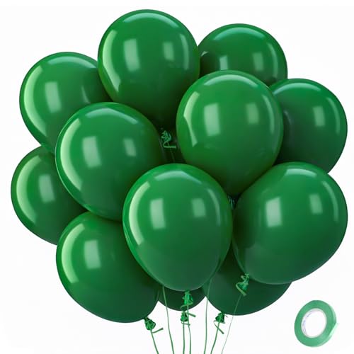 Dark Green Latex Party Balloons 100pcs 12 Inch
