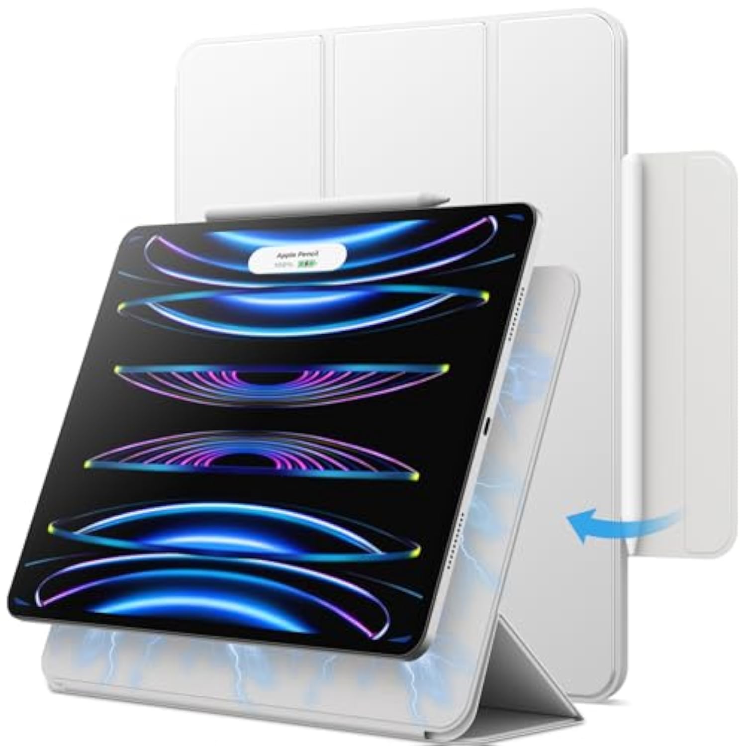 JETech Magnetic Case for iPad Pro 12.9 Inch 2022/2021/2020/2018 (6th/5th/4th/3