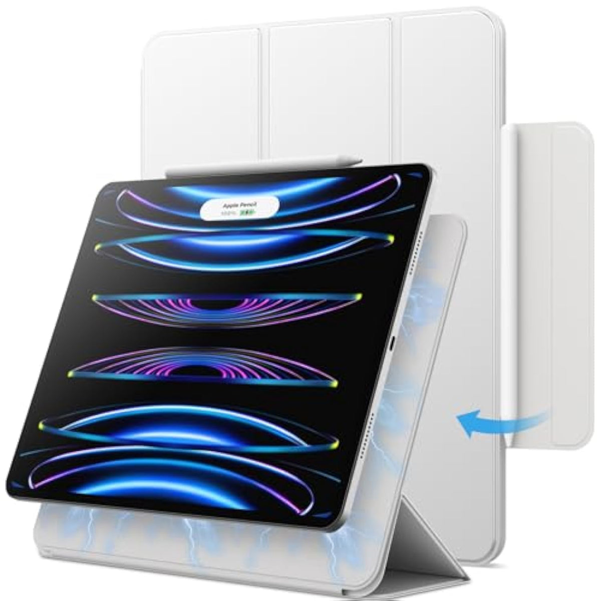 JETech Magnetic Case for iPad Pro 12.9 Inch 2022/2021/2020/2018 (6th/5th/4th/3