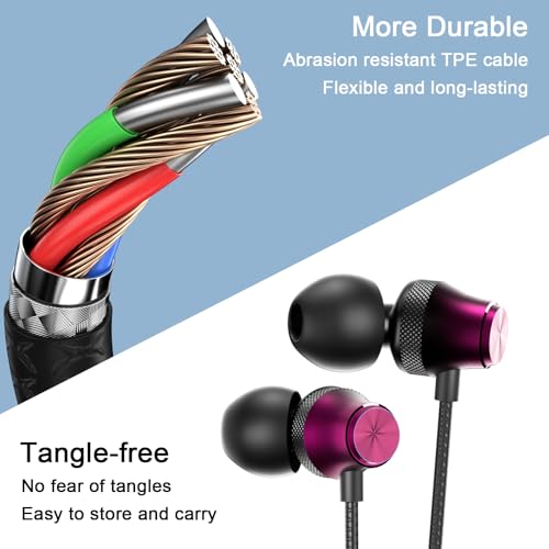 USB C Headphones Wired Earbuds for  S26 S25 Ultra S24 FE for iPhone 17 16 Pro Max,Noise Canceling Earphones Type C Headphones Plug in Headset