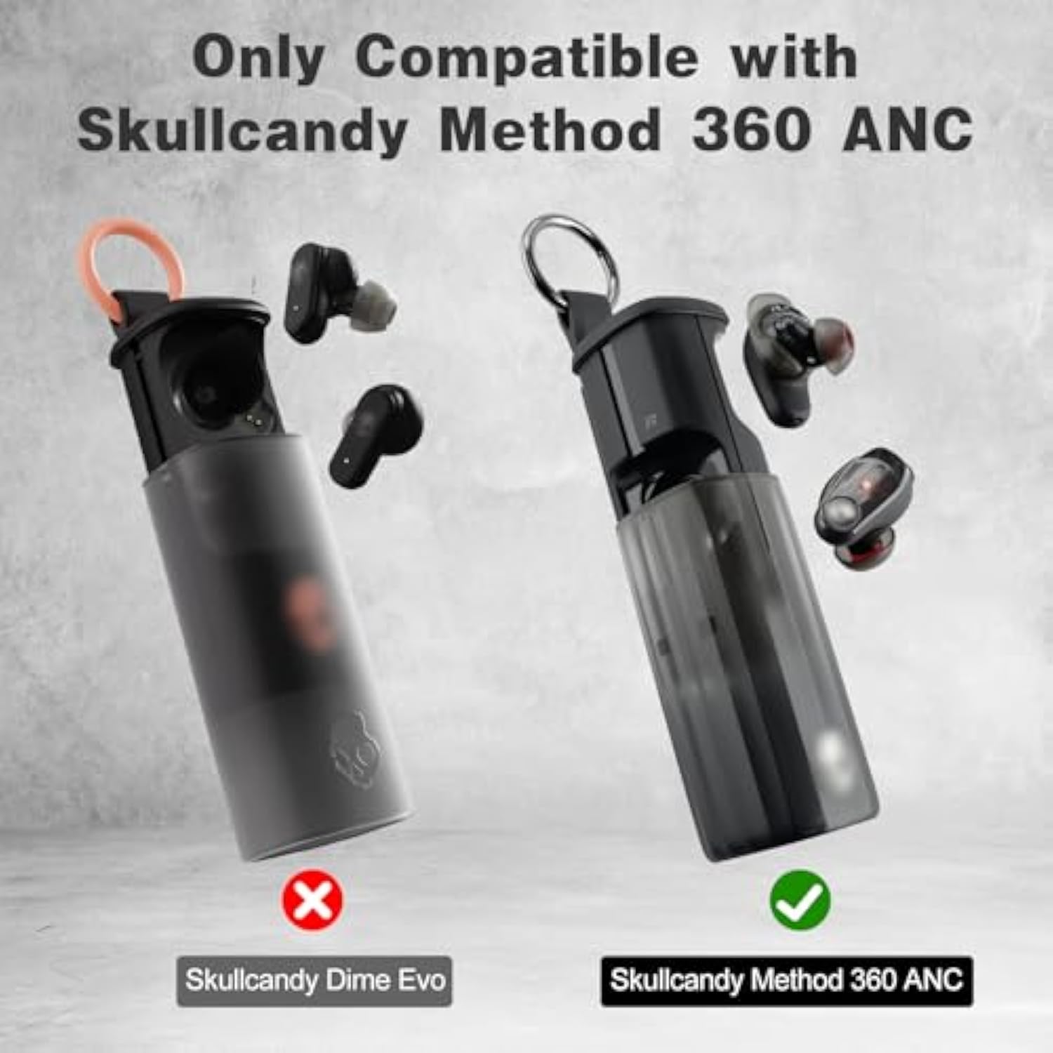 For Skullcandy Method 360 Anc Case Cover, Soft Silicone Protective Earbuds Case, Only Compatible With Skullcandy Method 360 Anc With Cleaner Kit Accessories Set(Red)