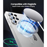 Matte Finish Case for Samsung Galaxy S25 Ultra, Compatible with MagSafe, Slim Thin Magnetic Cover with Built-in Camera Lens Protector (Removable) Shockproof Phone Shell, Silver