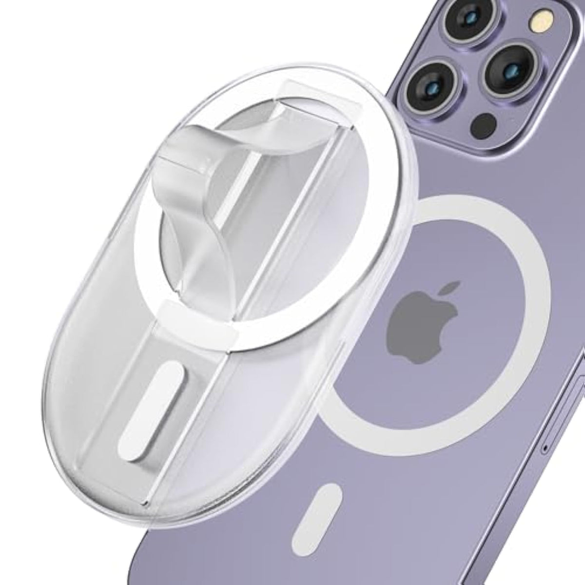 Magnetic Finger Phone Grip For Magsafe Stand, Phone Grip Strap Holder As Kickstand, Magnetic Phone Grip Holder, For Iphone 16 15 14 13 12 Series, Clear