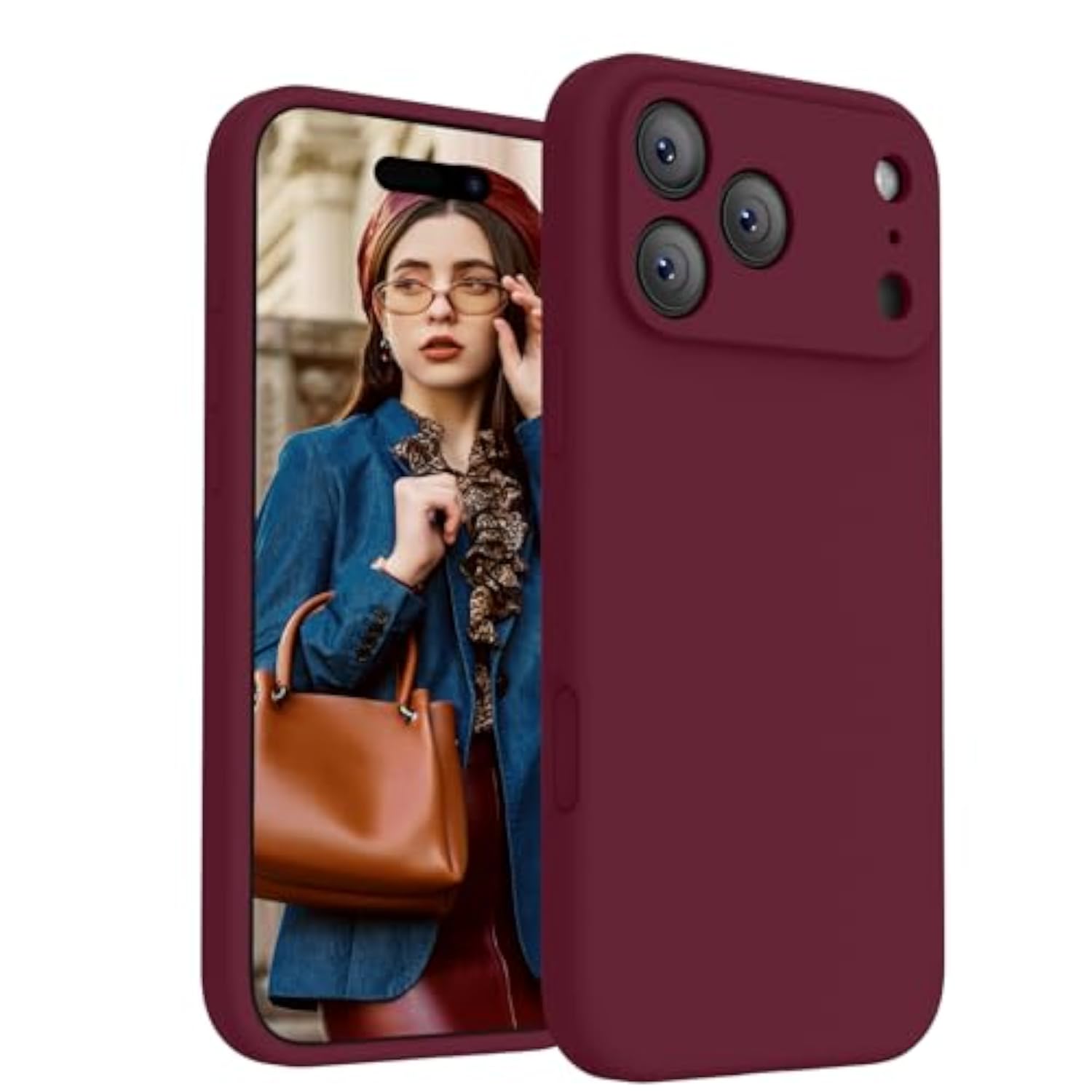 Magnetic Phone Case for iPhone 17 Pro Max, 6.9" Plum Color