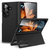 For Samsung Galaxy Z Fold 7 Case With Holder, Hard Pc Protective Case, Scratch-Resistant Rugged Cover For Galaxy Z Fold 7, Folding Stand Case (Black)
