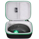 Hard Travel Case For Logitech Ergo M570/M575/M575S/ Logitech Mx Ergo S/Mx Ergo/Nulea M501/M509 Wireless Trackball Mouse (Case Only) (Oxford, Black & Green)