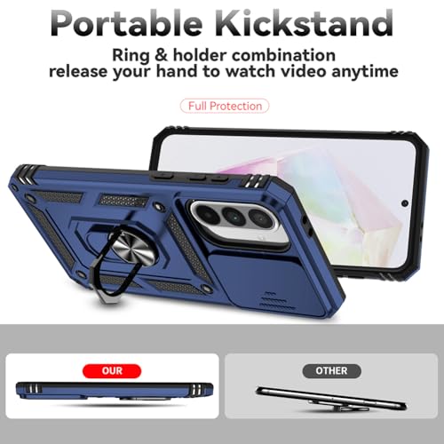 Phone Case for  Galaxy A17/ A26 5G Case with HD Screen Protector & Slide Camera Cover & Rotated Ring Kickstand, [Military-Grade] Phone Case