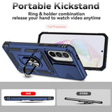 Phone Case for  Galaxy A17/ A26 5G Case with HD Screen Protector & Slide Camera Cover & Rotated Ring Kickstand, [Military-Grade] Phone Case