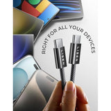 Usb C Charger Cable 5-Pack & 90W Usb C Car Charger,All Metal Super Fast Charging