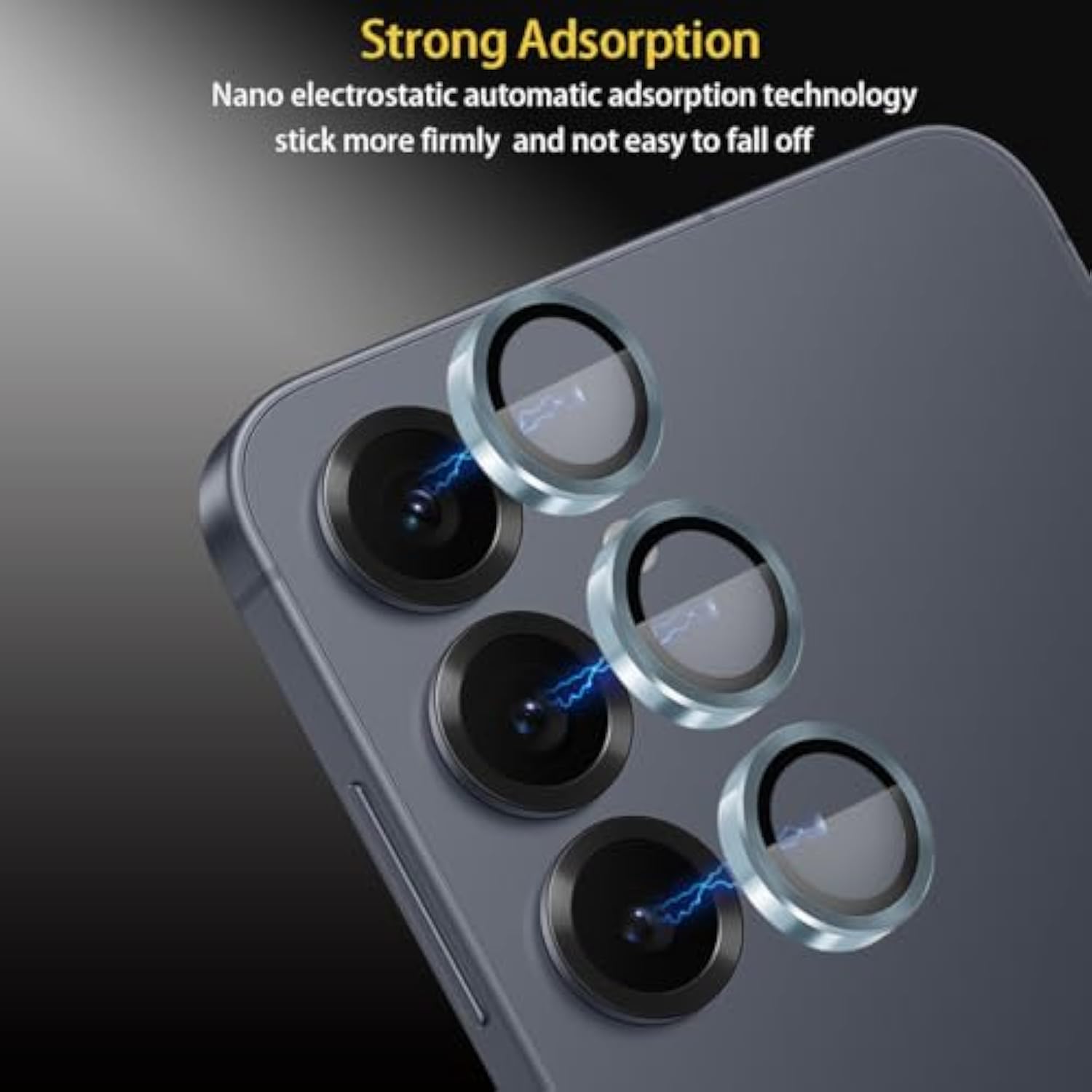 Camera Lens Protector For Samsung Galaxy S25 Plus, Tempered Glass Lens Protector Fits For Samsung Galaxy S25 Plus Blue