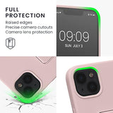 Soft TPU Case for Apple iPhone 13 with Silicone Coating and Hand Strap - Dusty Pink