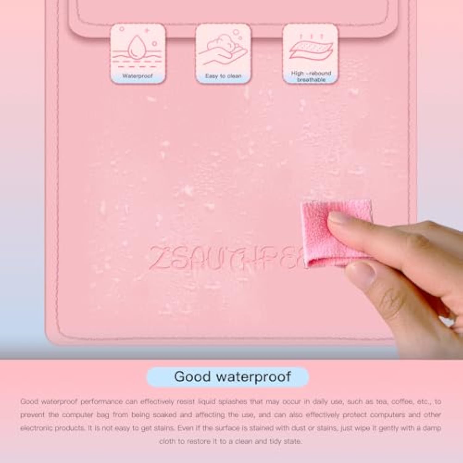 Laptop Case Cortical 13-14",Thin Portable Versatile Case Bag Compatible With 2022 Pro 14"/2015 Pro 13.3"/2015 Air 13.3" Notebook/Tablet - Pink For Women