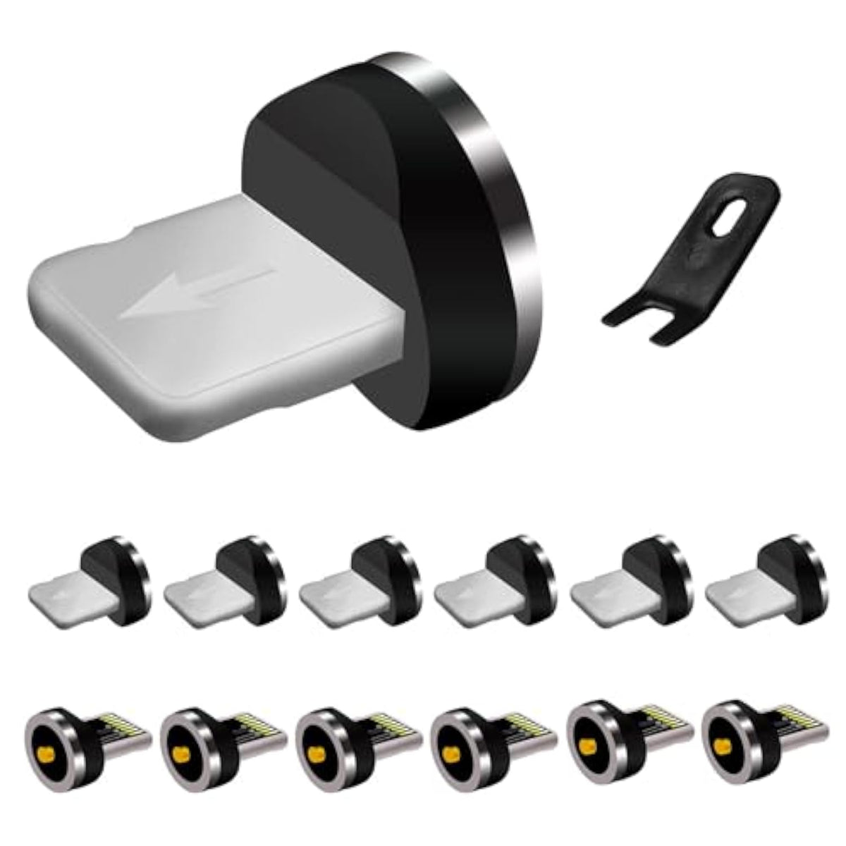 Magnetic Charging Tips For Iproducts 12Pcs, 1 Pin Magnetic Charger Tips, Come With A Removal Tool