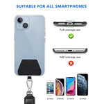 Phone Lanyard, 4X Durable Pads, Adjustable Cell Phone Lanyard Premium Nylon Crossbody Lanyards Around The Neck Fitting For All Most Smartphones