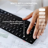 Kw X Ulp, Ultra Low Profile Mechanical Keyboard, Wireless Multi-Device Keyboard For Up To 4 Devices, Bluetooth, 2.4 Ghz & Wired Mode, Backlit, Black (Full Size)