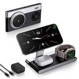 3 in 1 Magnetic Wireless Charging Station for  Devices,Foldable Wireless Charger Stand for Magsafe iPhone 17 Air 16/15/14/13/12,