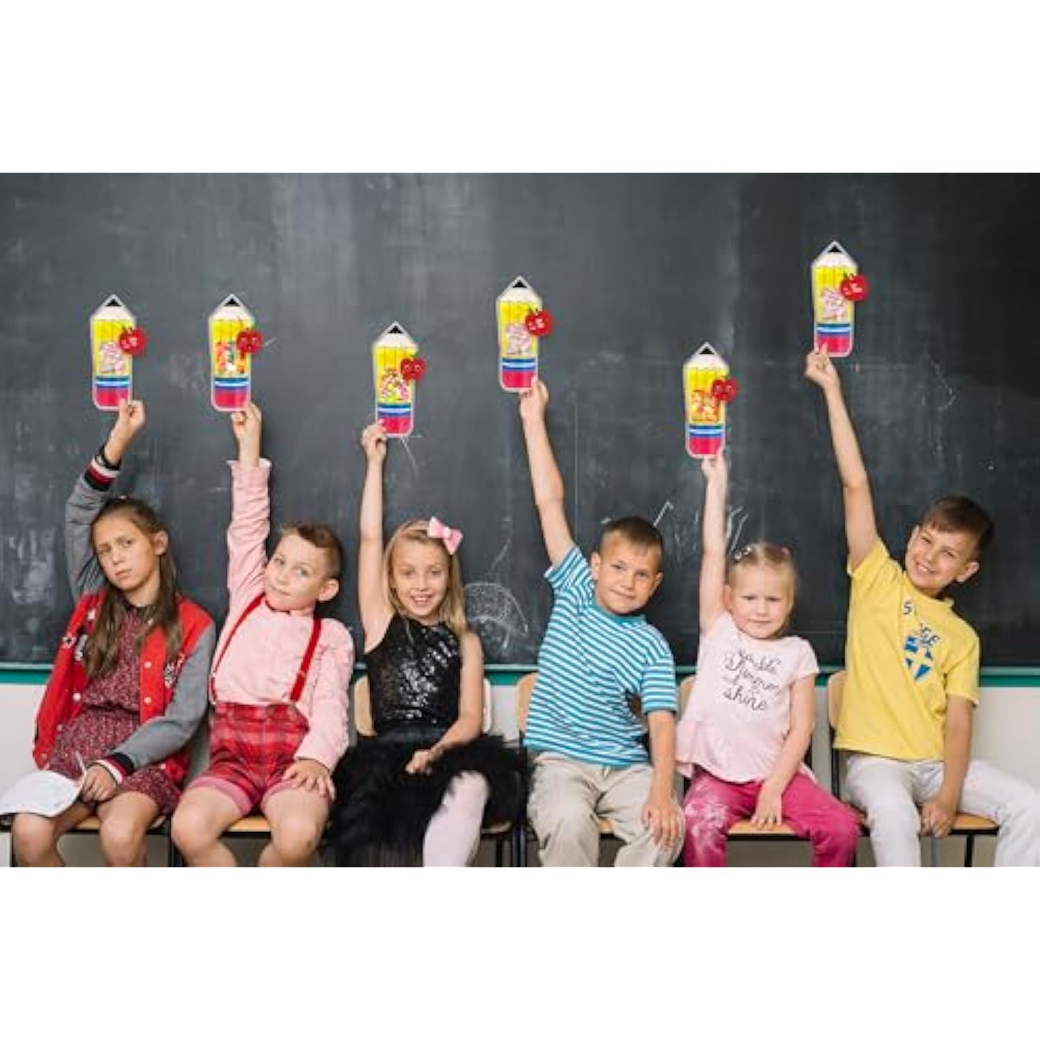 36Pcs Back To School Goodie Bags Gifts Bulk: Students Teachers Party Favors, Plastic Candy Snack Pencil Treat Bag With Card, Teacher Appreciation Week, First Day Of Classroom Welcome Decorations