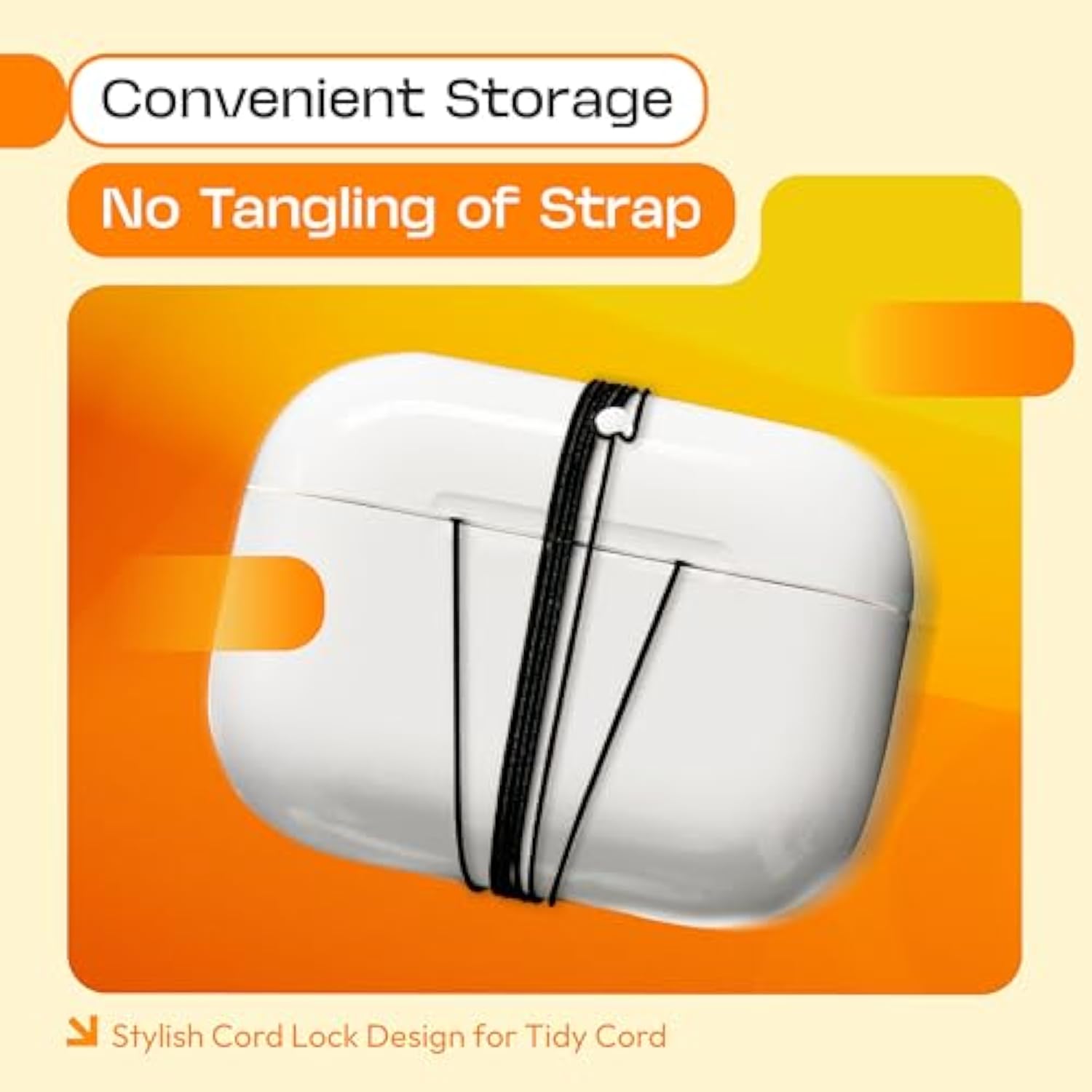 New Version Of Anti-Lost Strap For Wireless In-Ear Earbuds, Airpod Lanyard - Black (Compatible With Airpods Pro 1 2, Sony, Beats, Samsung, Bose)