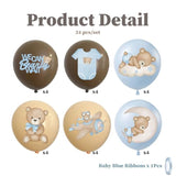 24Pcs Bear Balloons For We Can Beary Wait Baby Shower Decorations 12Inch Balloons For Bear Baby Shower Birthday Party Decorations
