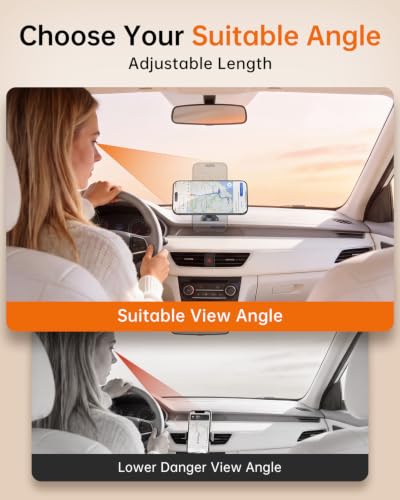 MagSafe Car Mount, Magnetic Car Phone Holder for Car Dashboard, 360° Rotating Strong Magnet Phone Mount with 3M VHB Adhesive, Compatible with iPhone