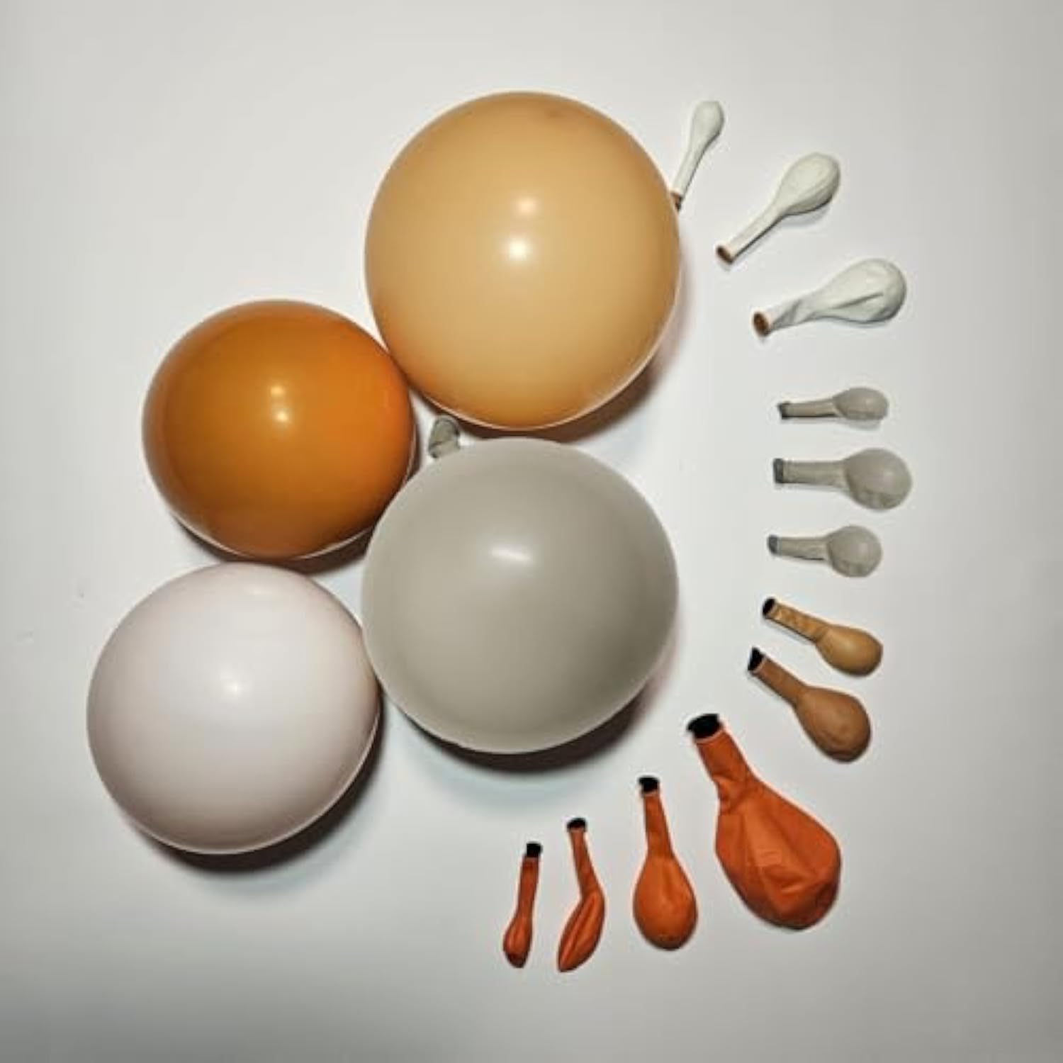 175Pcs Dusty Dark Blue Balloons Arch Kit,Neutral Brown Beige Balloons,
