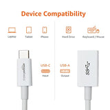 Usb-C To Usb-A 3.1 Gen1 Female Adapter Cable Converter, 5Gbps High-Speed, Usb-If Certified, For Laptops, Tablets, Phones (Iphone 16/15), White