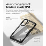 Ringke Fusion-X [Precise Cutouts for Camera Lenses] Compatible with Samsung Galaxy A56 5G Case and Galaxy A36 5G Case, Augmented Bumper Clear Heavy Duty Shockproof Protective Cover - Black