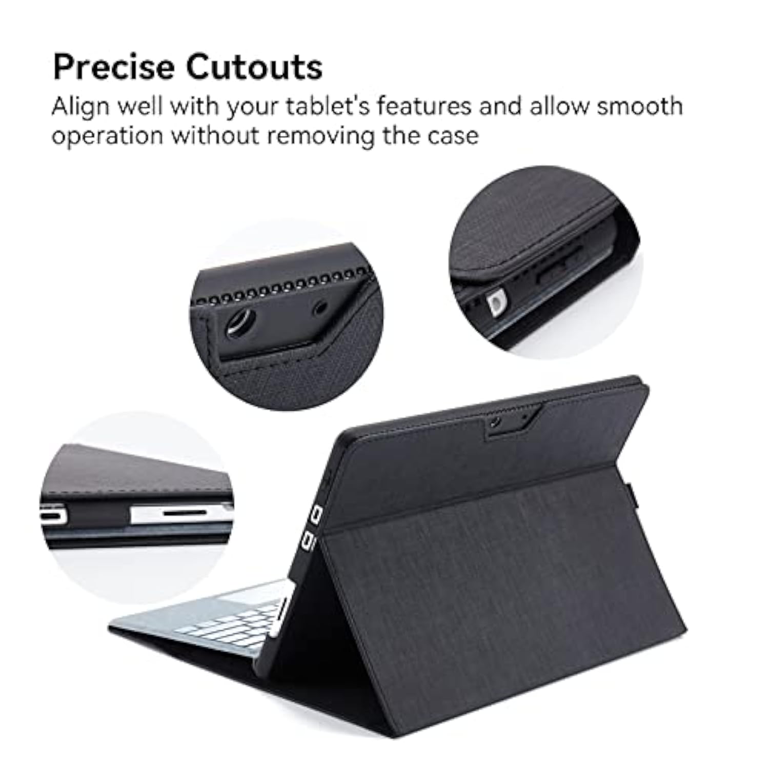 Microsoft Surface Pro 8 Case,Multi-Angle Slim Lightweight Protective Cover Wit