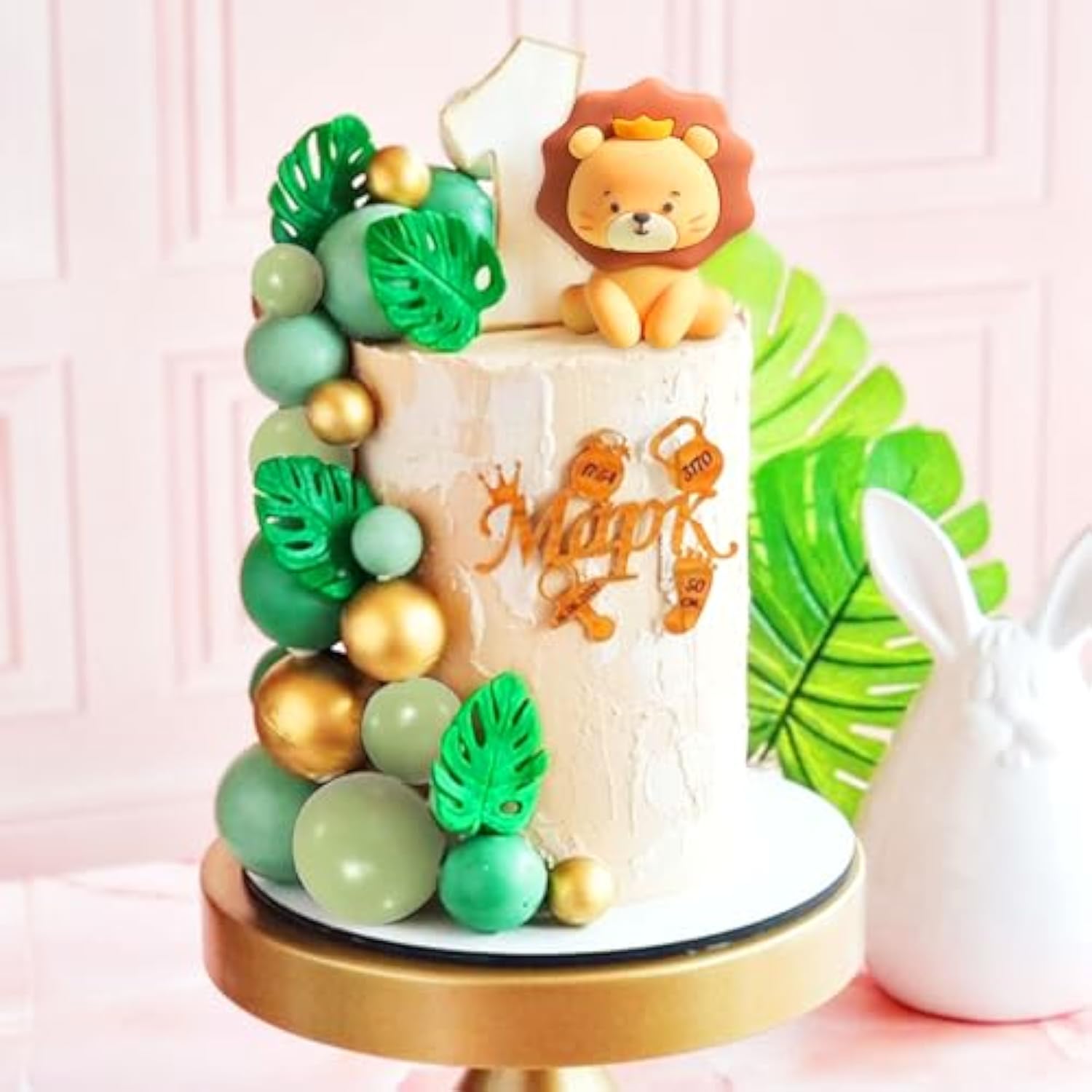 Lion Cake Topper Safari Jungle Animal Decor for Wild One & Baby Shower