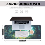 Funny Dinosaur Gaming Mouse Pad, Cartoon Jungle Jurassic T-Rex Desk Mat, Non-Slip Xl Computer Big Mouse Mat With Keyboard Pad For Work, Gamer, Office, Home 31.5 X 11.8 Inch