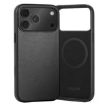 Genuine Leather MagSafe Compatible Case for iPhone 17 Pro Max 6.9" 2025 - Ultra Slim Premium Leather Bumper Case (Black)