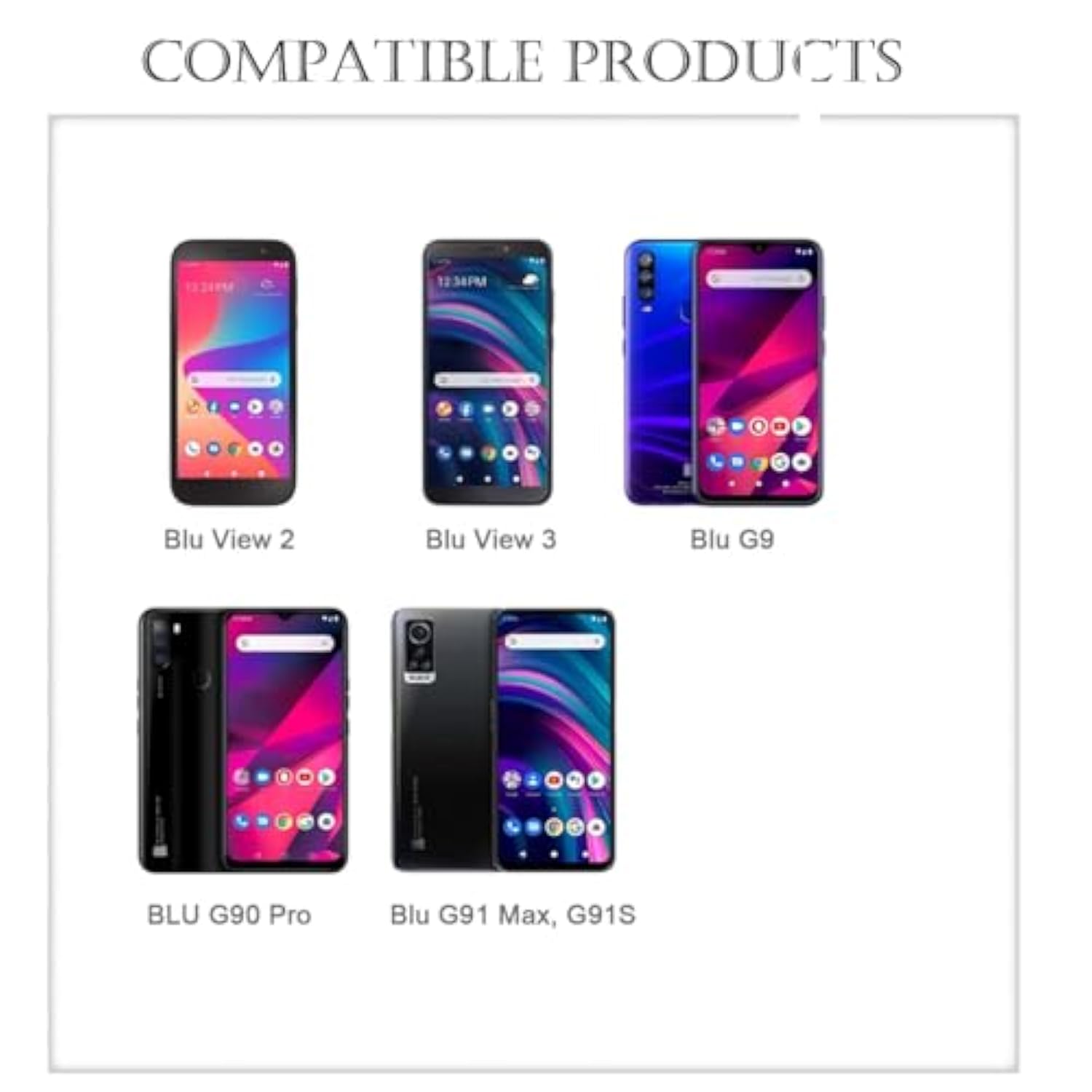 Usb C Phone Charger For Blu M8L, M10L Tab, Blu View 3 View 2, Blu G50 G50 Plus G51S G60 G70 G71 V70 G71+ G80 G90 Pro G91 G91S G91 Max F91,Blu Vivo X6 Xi Plus Phone Charging Cable Cord (5Ft)