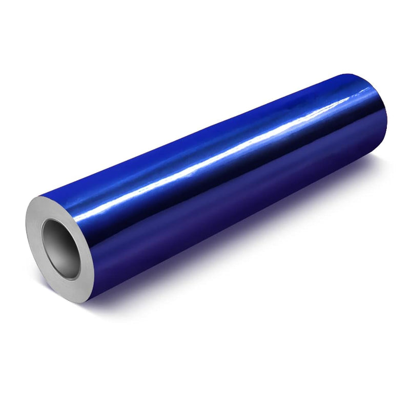 Chrome Blue Gloss Deco65 Permanent Adhesive Craft Vinyl Roll For Cricu