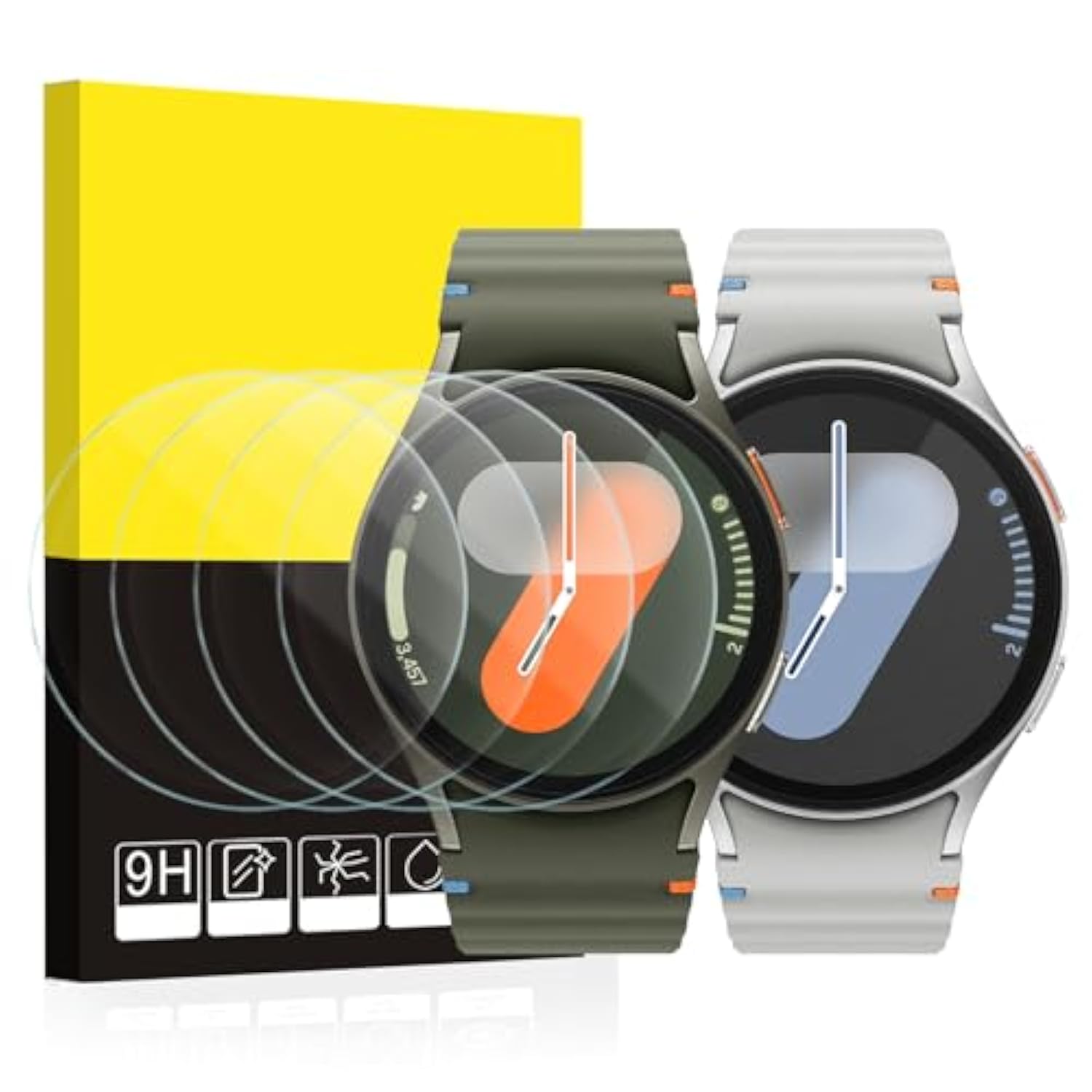 4 Pack Galaxy Watch 7 Ultra 47Mm Screen Protector, Tempered Glass Protectors Accessories For Samsung Ultra 47Mm (Not For Others Models) (Galaxy Watch 7/6/5/4 44Mm)