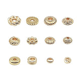 120PCS Gold Plated Spacer Beads for DIY Bracelets & Jewelry Making