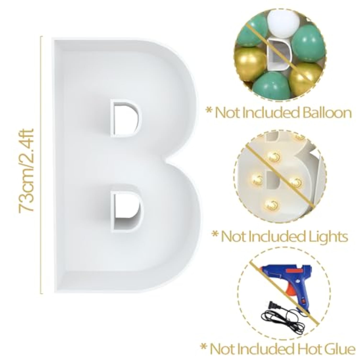 2.4FT Foam Board Marquee Letters BABY Kit: DIY Baby Shower Decor