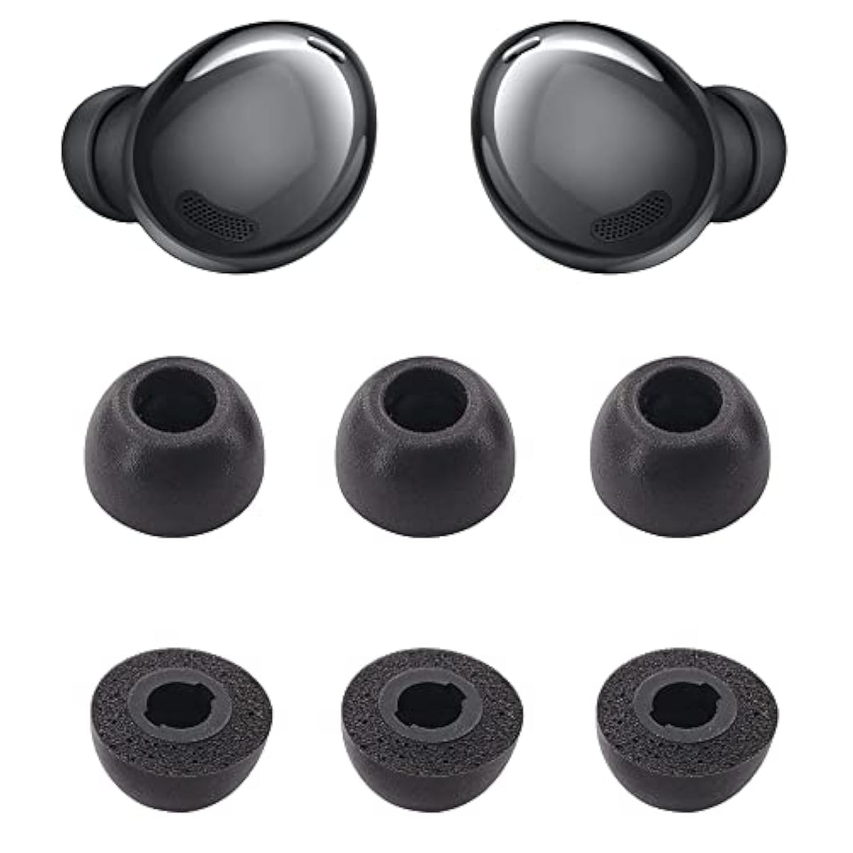 Foam Ear Tips Replacement For Galaxy Buds Pro Headphones, Medium Size 3 Pairs Soft Foam Earbud Tips, Fit For Galaxy Buds Pro Earbuds Sm-R190, Foam, M