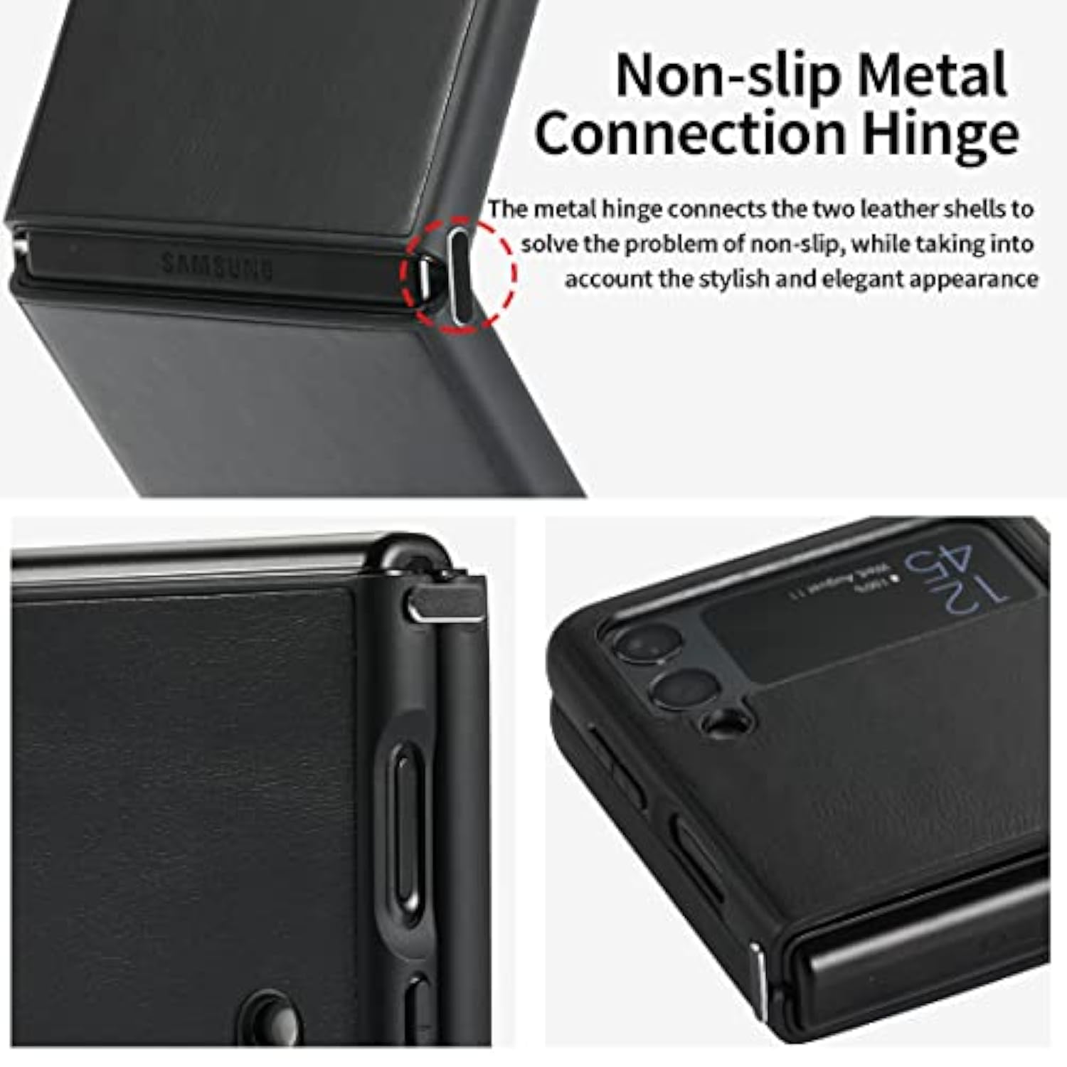 Samsung Z Flip 4 Genuine Leather Case