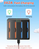 Charger Dock For Nintend0 Switch 2 Joycon, 4-In-1 Switch 2 Joycon Charging Dock With 8 Rgb Lighting Modes, Led Indicators, 5V/2A Fast Magnetic Charging, Circuit Protection, And Usb-C Cable (Black)
