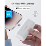 Anker Nano Power Bank with Built-in Lightning Connector, Portable Charger 5,000mAh MFi Certified 12W, Compatible with iPhone 14/13/12 Series (Black)