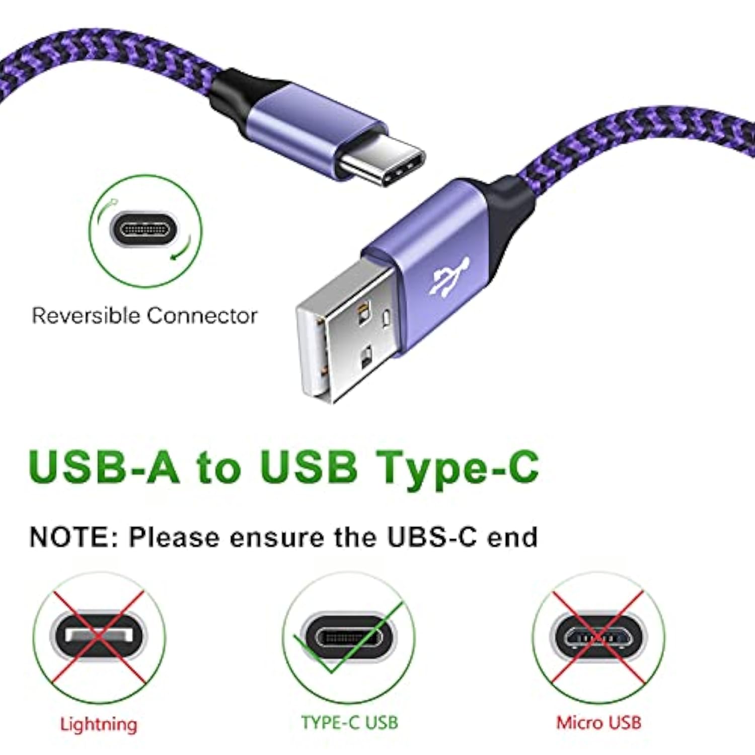 Usb C Charger Cable Fast Charging Cord 3Pc For Samsung Galaxy A17 A16 A15 5G/A35/S25 Ultra/A54/S24Fe/A14/A13/A53/S23/S21,Iphone 16 15,Pixel 10 Pro Xl/9A/8/7,Moto Edge2025/G Power,Oneplus Nord N200/N10