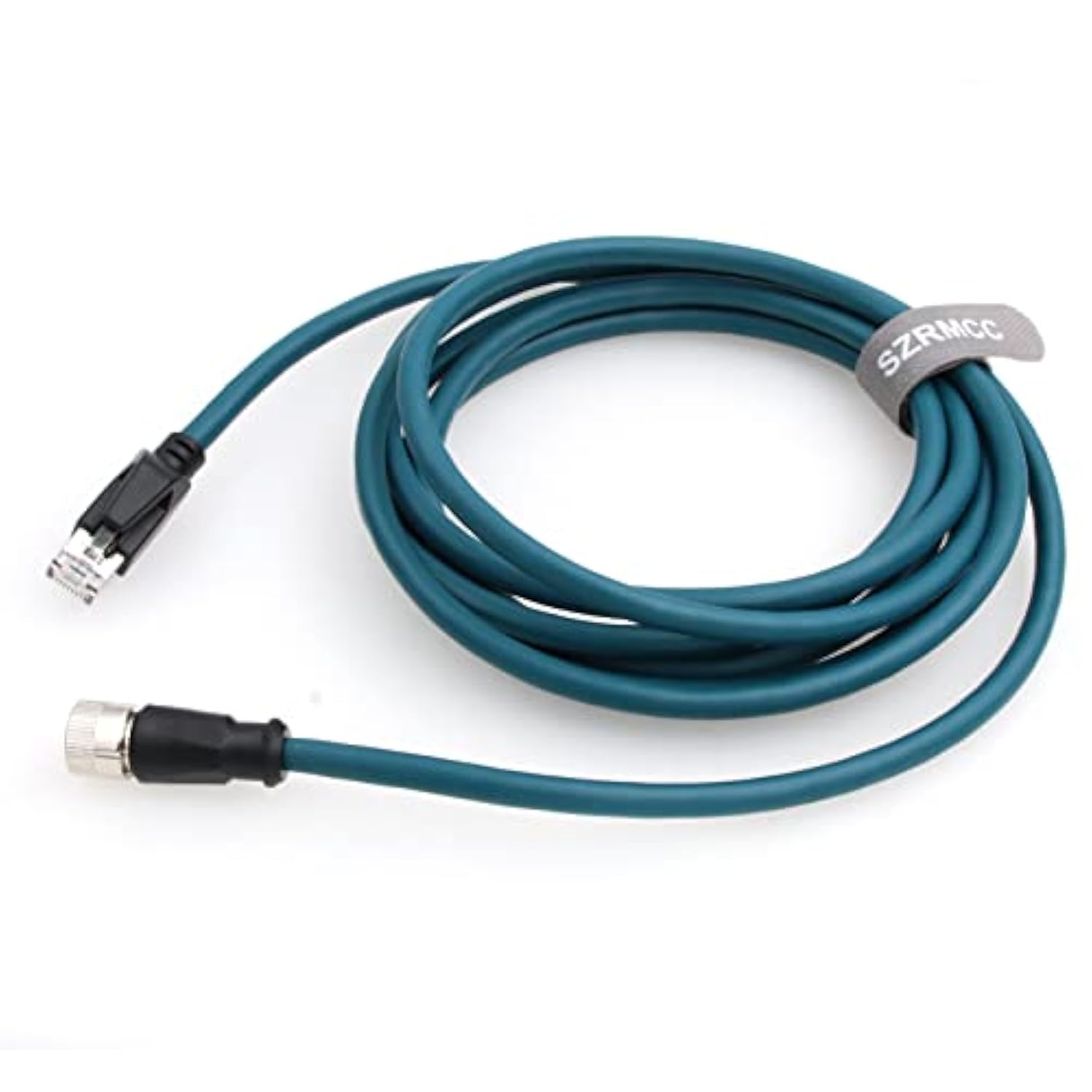 M12 X-Code 8Pin Female Connector To Rj45 Ethernet Cable Cat6A High Flexible Sh