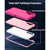 Case For Samsung Galaxy A16 5G, Heavy Duty & Rugged Protective Dual-Layer Shockproof Drop Protection With Port Anti-Dust/Scratch Matte Phone Cases Bumper Back Cover For Samsung A16 6.7?, Pink